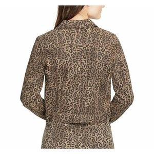 William Rast Women's Cotton Wing Lapel Raw Edge Jacket Black Size Large